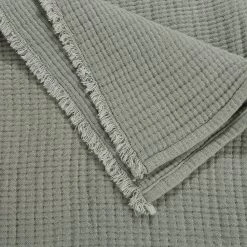 Butlers Plaid COCOON - Coton - Vert -France Couvertures Soldes Boutique 1000343725 220401 050 DETAILS P000000001000343725