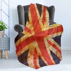 Twentyfour Plaid England - Polyester - Bleu nuit / Vermillon - 125 x 175 cm -France Couvertures Soldes Boutique 1000358734 220621 021 MOOD DETAILS P000000001000358734 mood