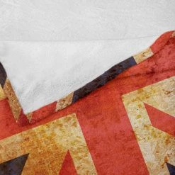 Twentyfour Plaid England - Polyester - Bleu nuit / Vermillon - 125 x 175 cm -France Couvertures Soldes Boutique 1000358734 220621 040 DETAILS P000000001000358734