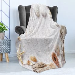 Twentyfour Plaid Maritime - Polyester - Crème / Amande - 175 x 230 cm -France Couvertures Soldes Boutique 1000358764 220621 021 MOOD DETAILS P000000001000358764 mood