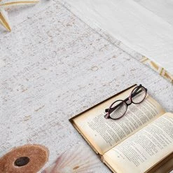 Twentyfour Plaid Maritime - Polyester - Crème / Amande - 175 x 230 cm -France Couvertures Soldes Boutique 1000358764 220621 022 MOOD DETAILS P000000001000358764 mood