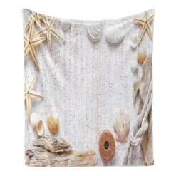 Twentyfour Plaid Maritime - Polyester - Crème / Amande - 175 x 230 cm -France Couvertures Soldes Boutique 1000358764 220621 030 DETAILS P000000001000358764