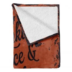 Twentyfour Plaid Potiron - Polyester - Cannelle / Châtaigne - 125 x 175 cm