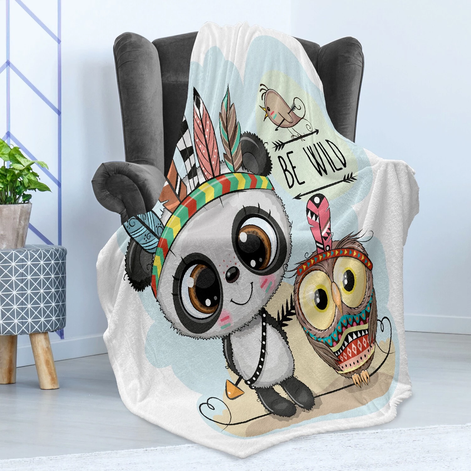 Twentyfour Plaid Sauvage - Polyester - Multicolore - 175 x 230 cm 5 Twentyfour Plaid Sauvage - Polyester - Multicolore - 175 x 230 cm – Image 3