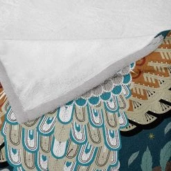 Twentyfour Plaid Chouette I - Polyester - Multicolore / Gris - 125 x 175 cm -France Couvertures Soldes Boutique 1000358769 220621 040 DETAILS P000000001000358769