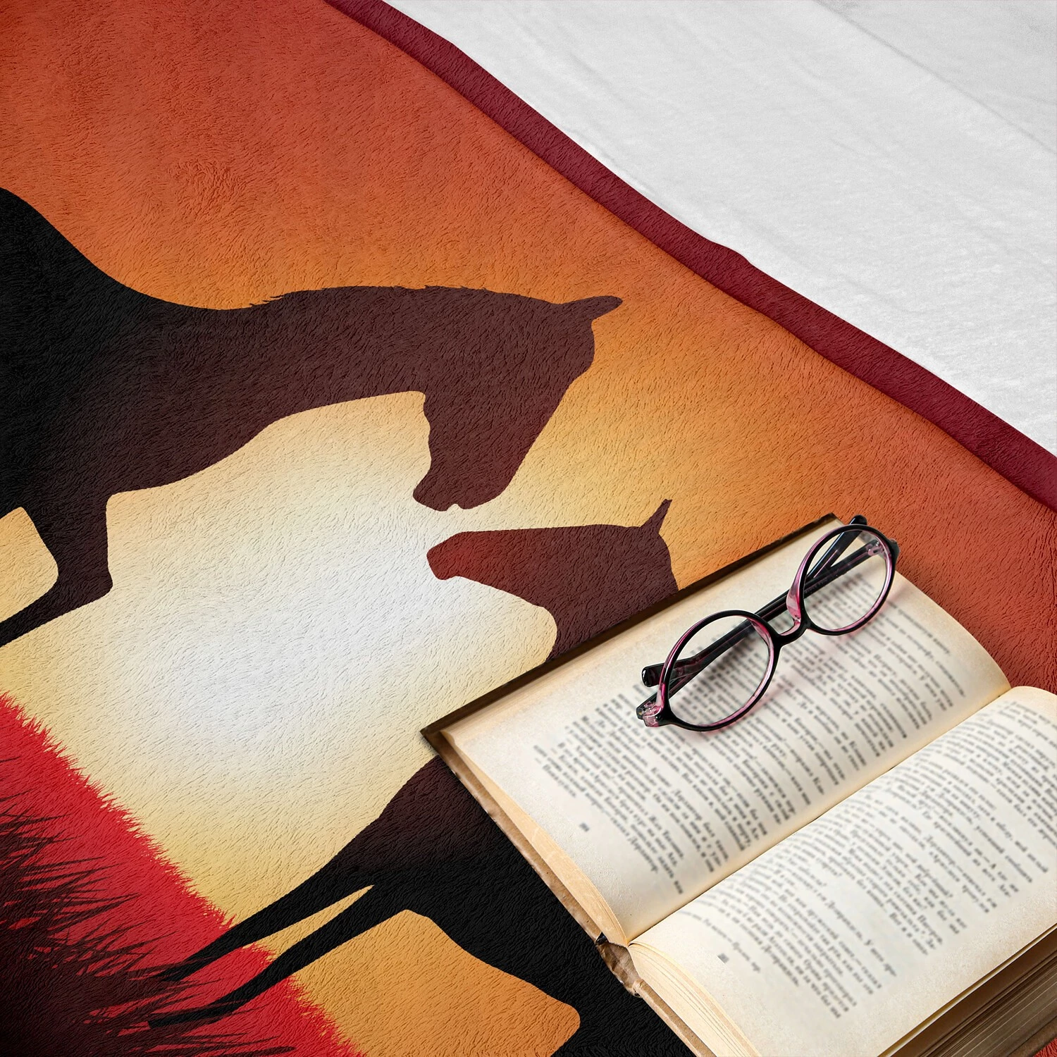 Twentyfour Plaid Orange et Noir - Polyester - Vermillon / Marron - 125 x 175 cm 6 Twentyfour Plaid Orange et Noir - Polyester - Vermillon / Marron - 125 x 175 cm – Image 4