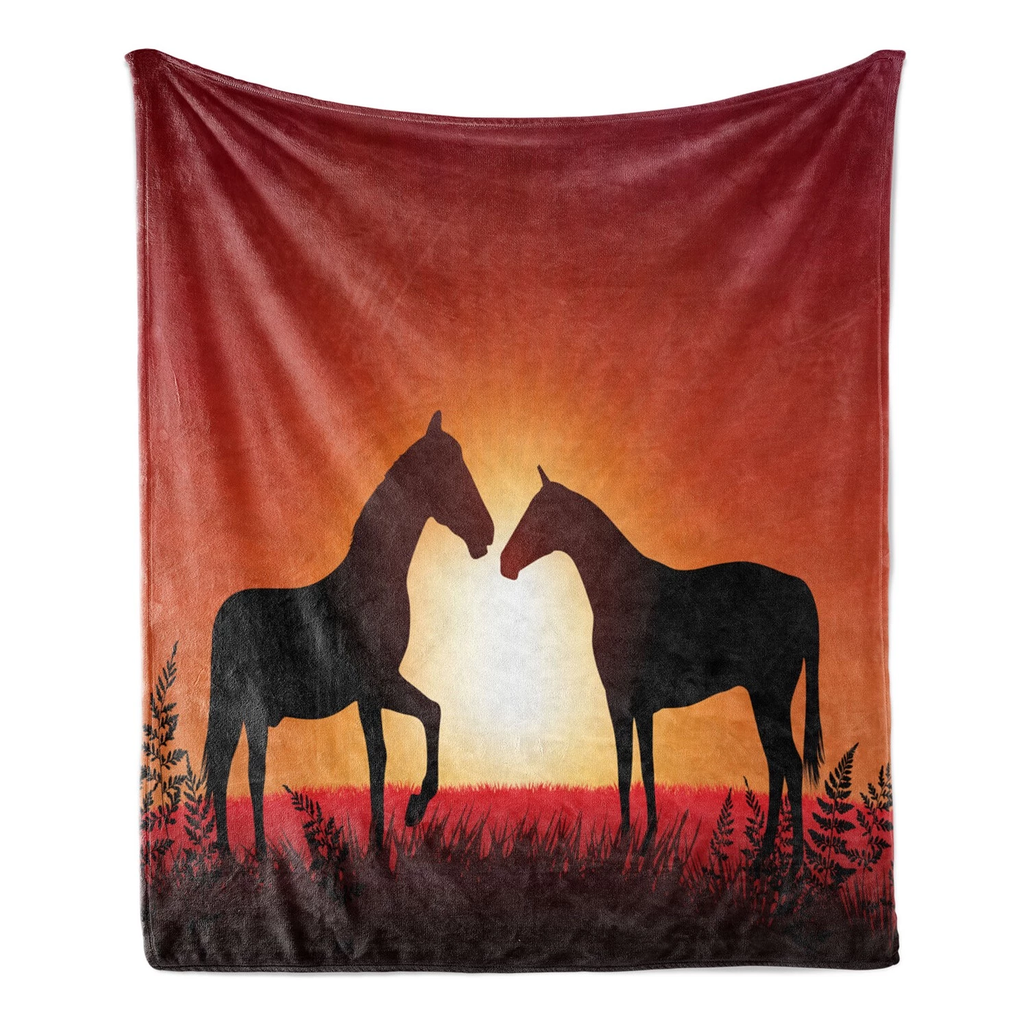 Twentyfour Plaid Orange et Noir - Polyester - Vermillon / Marron - 125 x 175 cm 7 Twentyfour Plaid Orange et Noir - Polyester - Vermillon / Marron - 125 x 175 cm – Image 5