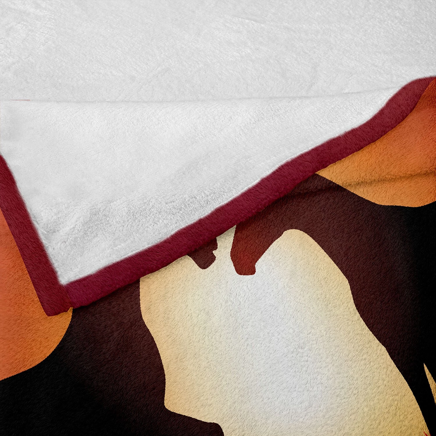 Twentyfour Plaid Orange et Noir - Polyester - Vermillon / Marron - 125 x 175 cm 8 Twentyfour Plaid Orange et Noir - Polyester - Vermillon / Marron - 125 x 175 cm – Image 6