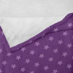 Twentyfour Plaid Star - Polyester - Violet / Mauve - 175 x 230 cm -France Couvertures Soldes Boutique 1000358774 220621 040 DETAILS P000000001000358774