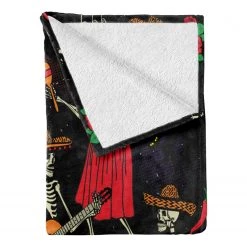 Twentyfour Plaid Squelette - Polyester - Multicolore - 125 x 175 cm