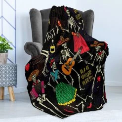 Twentyfour Plaid Squelette - Polyester - Multicolore - 125 x 175 cm -France Couvertures Soldes Boutique 1000358775 220621 021 MOOD DETAILS P000000001000358775 mood