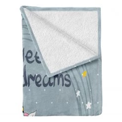 Twentyfour Plaid Magic Moon - Polyester - Bleu / Gris - 175 x 230 cm