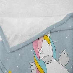 Twentyfour Plaid Magic Moon - Polyester - Bleu / Gris - 175 x 230 cm -France Couvertures Soldes Boutique 1000358790 220621 040 DETAILS P000000001000358790