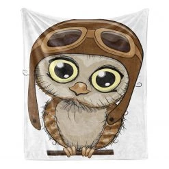 Twentyfour Plaid Chouette II - Polyester - Jaune / Cacao - 125 x 175 cm -France Couvertures Soldes Boutique 1000358792 220621 030 DETAILS P000000001000358792