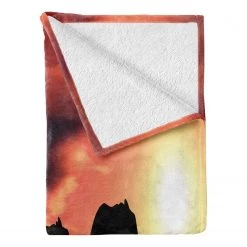 Twentyfour Plaid Afrique - Polyester - Corail foncé / Marron - 175 x 230 cm