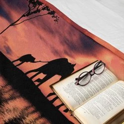 Twentyfour Plaid Afrique - Polyester - Corail foncé / Marron - 175 x 230 cm -France Couvertures Soldes Boutique 1000358797 220621 022 MOOD DETAILS P000000001000358797 mood