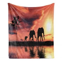 Twentyfour Plaid Afrique - Polyester - Corail foncé / Marron - 175 x 230 cm -France Couvertures Soldes Boutique 1000358797 220621 030 DETAILS P000000001000358797