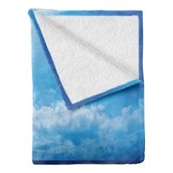 Twentyfour Plaid Rivage I - Polyester - Marron / Bleu - 125 x 175 cm