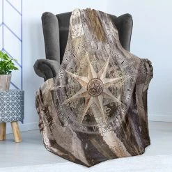 Twentyfour Plaid Marine Life - Polyester - Marron - 175 x 230 cm -France Couvertures Soldes Boutique 1000358804 220621 021 MOOD DETAILS P000000001000358804 mood