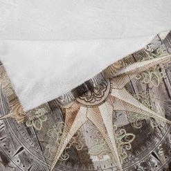 Twentyfour Plaid Marine Life - Polyester - Marron - 175 x 230 cm -France Couvertures Soldes Boutique 1000358804 220621 040 DETAILS P000000001000358804