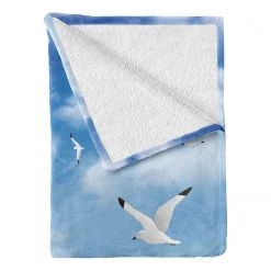 Twentyfour Plaid Rivage II - Polyester - Bleu - 175 x 230 cm