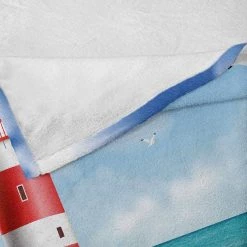 Twentyfour Plaid Rivage II - Polyester - Bleu - 175 x 230 cm -France Couvertures Soldes Boutique 1000358806 220621 040 DETAILS P000000001000358806