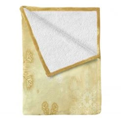 Twentyfour Plaid Noël - Polyester - Sable / Blanc - 175 x 230 cm