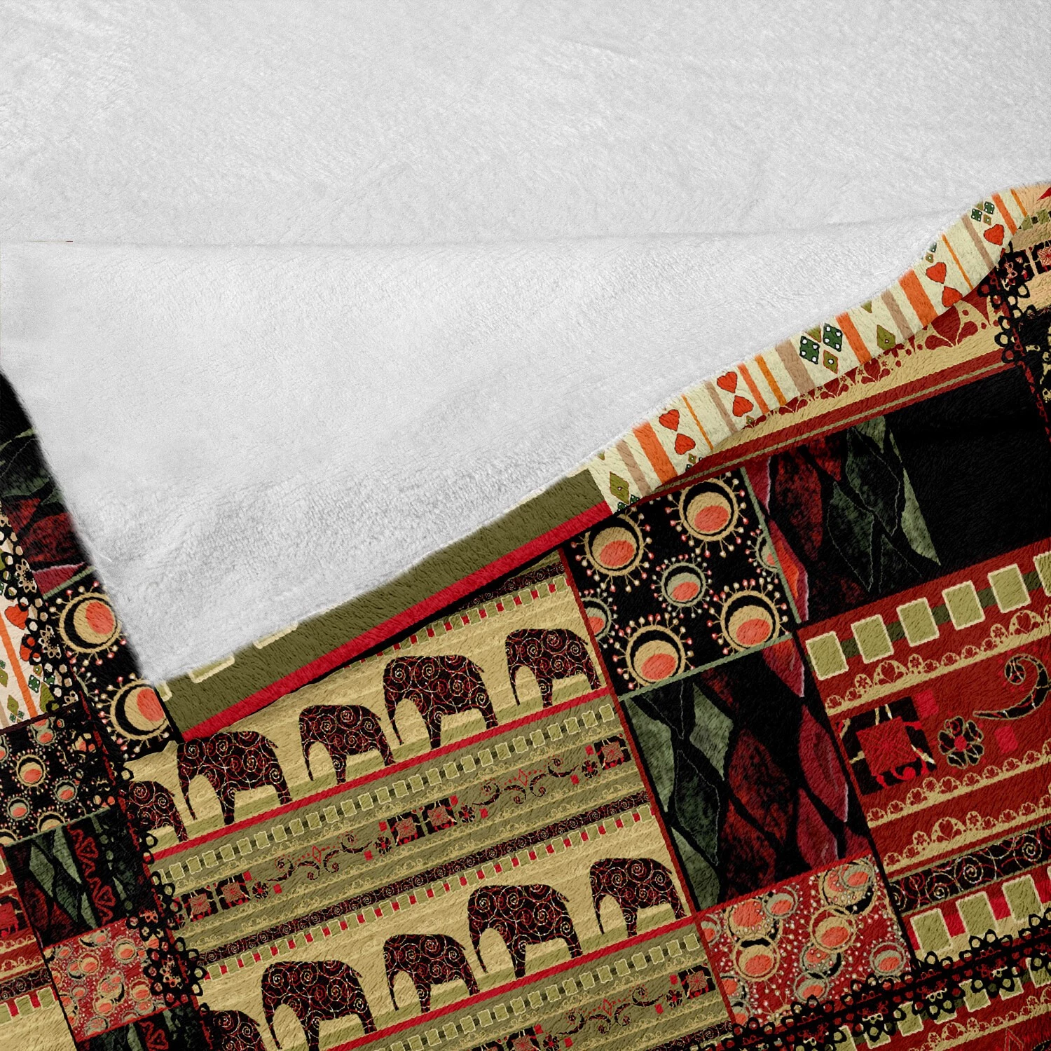 Twentyfour Plaid Afrique - Polyester - Rouge / Noir - 175 x 230 cm 8 Twentyfour Plaid Afrique - Polyester - Rouge / Noir - 175 x 230 cm – Image 6