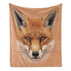 Twentyfour Plaid Renard - Polyester - Marron / Orange - 175 x 230 cm -France Couvertures Soldes Boutique 1000358820 220621 030 DETAILS P000000001000358820