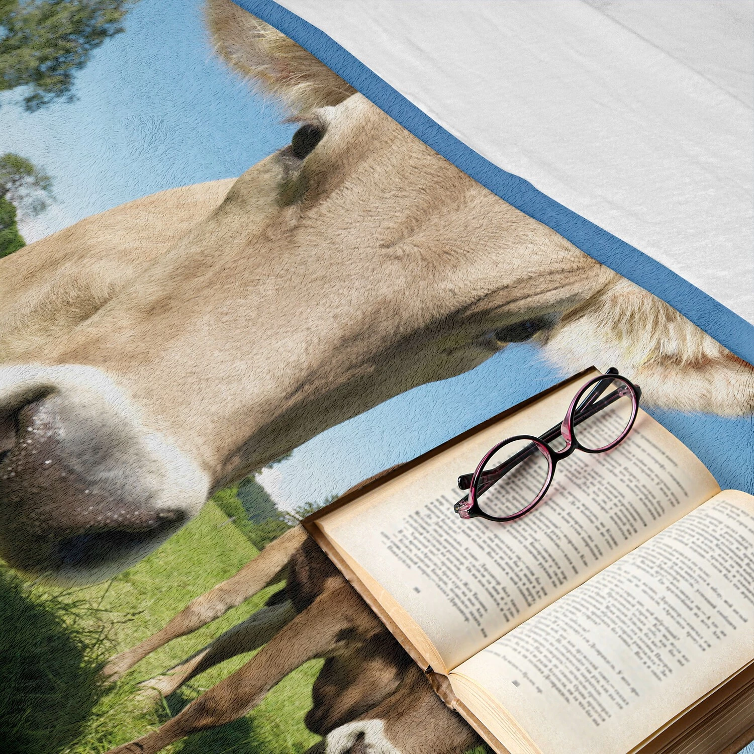 Twentyfour Plaid Ferme - Polyester - Vert pomme / Brun - 125 x 175 cm 6 Twentyfour Plaid Ferme - Polyester - Vert pomme / Brun - 125 x 175 cm – Image 4