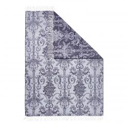 Twentyfour Plaid Dougy - Tissu mélangé - Gris / Bleu -France Couvertures Soldes Boutique plaid dougy mischgewebe silber schwarz 5028372