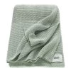 Schöner Wohnen Kollektion Plaid Melange - Gris menthe -France Couvertures Soldes Boutique plaid melange baumwollstoff mintgrau 5078176
