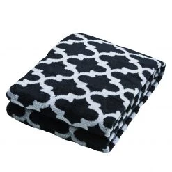 Twentyfour Plaid Milano Barock - Tissu mélangé - Noir / Argenté